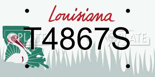 T4867S Louisiana License Plate