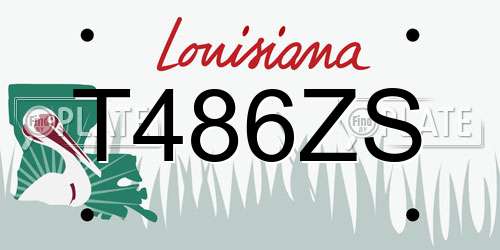 T486ZS Louisiana License Plate