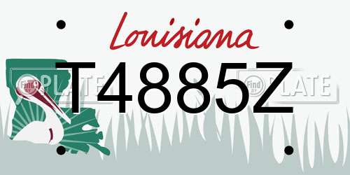 T4885Z Louisiana License Plate