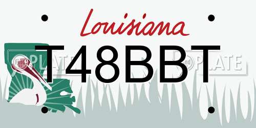 T48BBT Louisiana License Plate