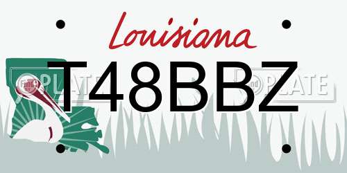 T48BBZ Louisiana License Plate