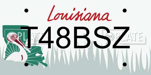 T48BSZ Louisiana License Plate