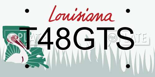 T48GTS Louisiana License Plate