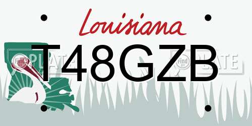 T48GZB Louisiana License Plate
