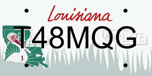 T48MQG Louisiana License Plate