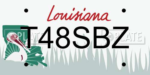 T48SBZ Louisiana License Plate