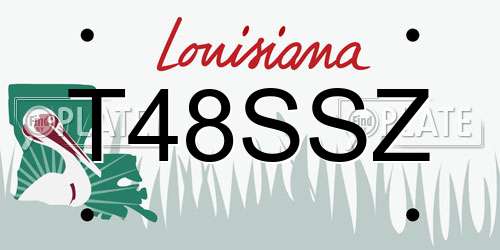 T48SSZ Louisiana License Plate