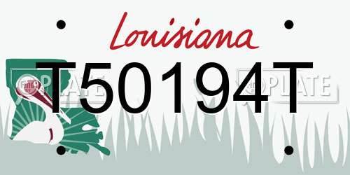 T50194T Louisiana License Plate