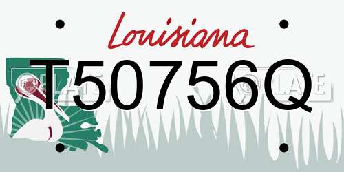 T50756Q Louisiana License Plate