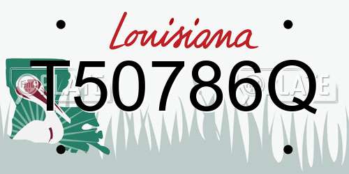 T50786Q Louisiana License Plate