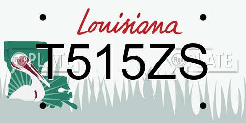 T515ZS Louisiana License Plate