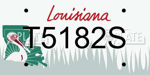T5182S Louisiana License Plate