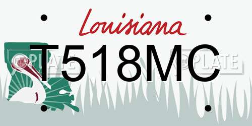 T518MC Louisiana License Plate