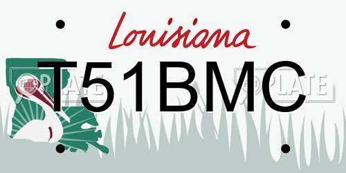 T51BMC Louisiana License Plate