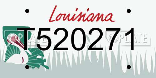 T520271 Louisiana License Plate