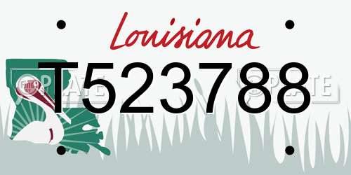 T523788 Louisiana License Plate