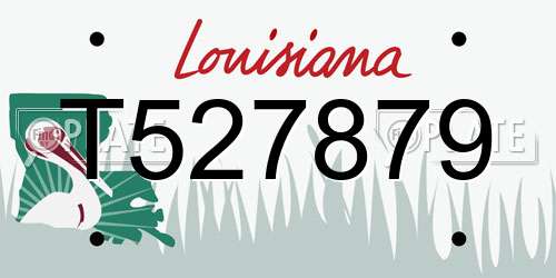 T527879 Louisiana License Plate