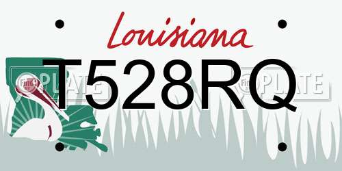 T528RQ Louisiana License Plate