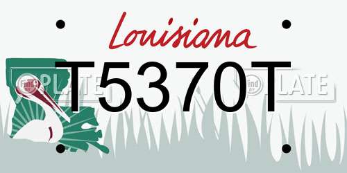 T5370T Louisiana License Plate