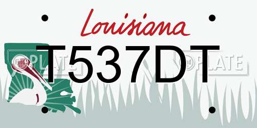 T537DT Louisiana License Plate