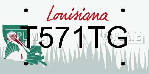 T571TG Louisiana License Plate