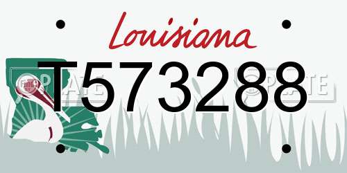 T573288 Louisiana License Plate