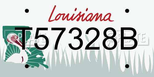 T57328B Louisiana License Plate