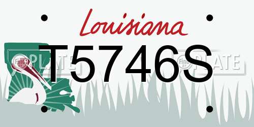 T5746S Louisiana License Plate