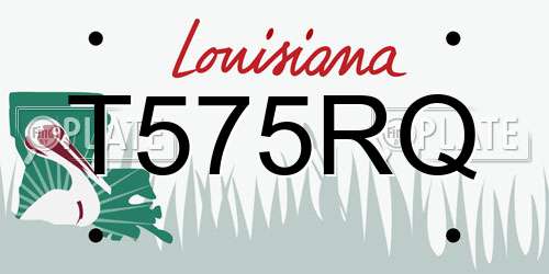T575RQ Louisiana License Plate