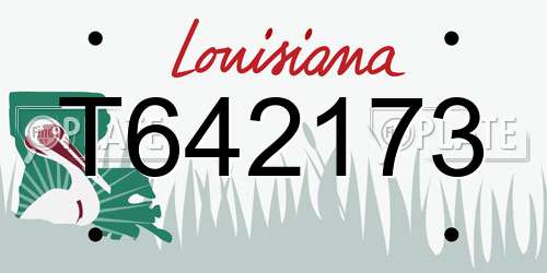 T642173 Louisiana License Plate