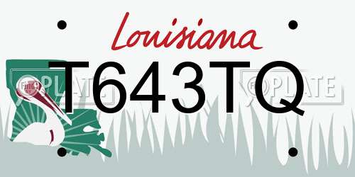 T643TQ Louisiana License Plate
