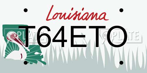 T64ETO Louisiana License Plate