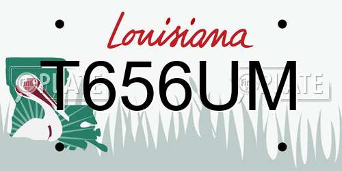 T656UM Louisiana License Plate