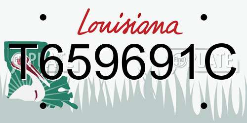 T659691C Louisiana License Plate