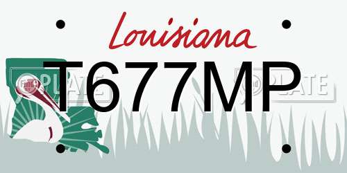 T677MP Louisiana License Plate