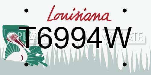 T6994W Louisiana License Plate
