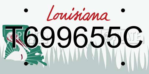 T699655C Louisiana License Plate