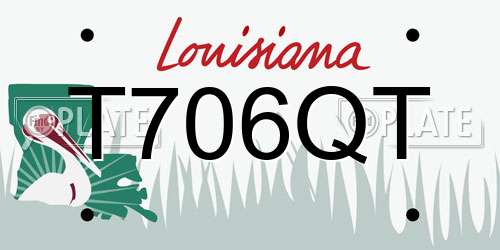 T706QT Louisiana License Plate