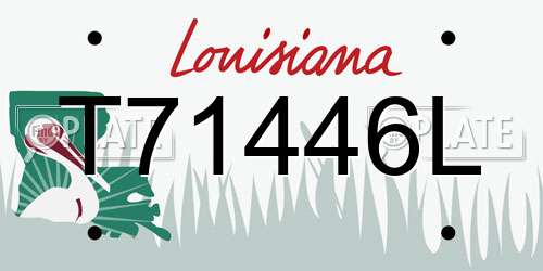 T71446L Louisiana License Plate
