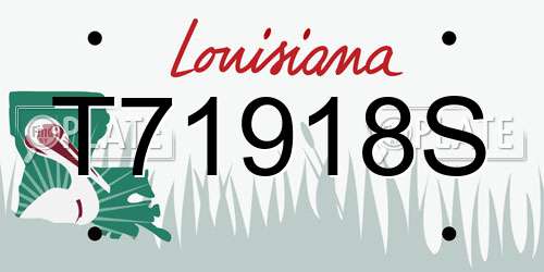 T71918S Louisiana License Plate