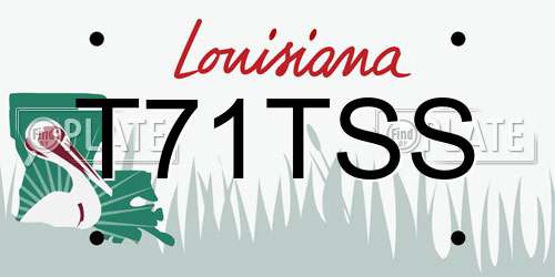T71TSS Louisiana License Plate