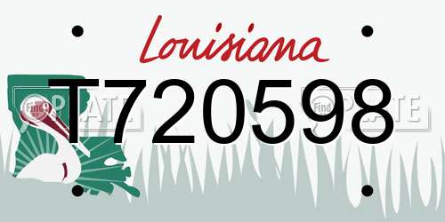 T720598 Louisiana License Plate