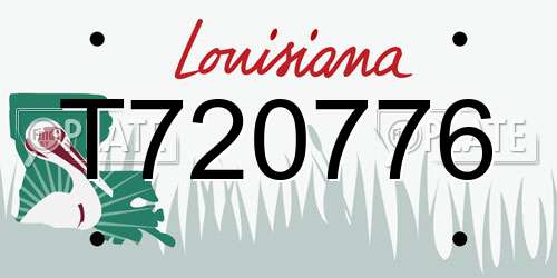 T720776 Louisiana License Plate