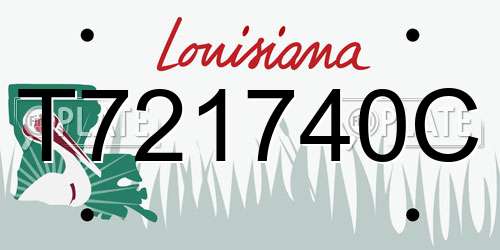 T721740C Louisiana License Plate