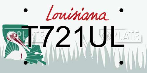 T721UL Louisiana License Plate