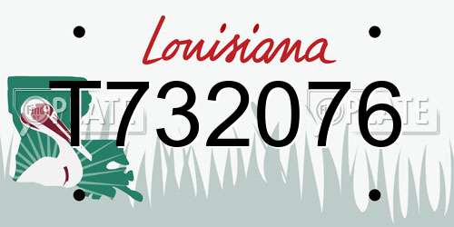 T732076 Louisiana License Plate