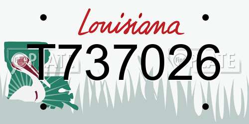 T737026 Louisiana License Plate