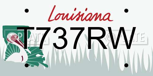 T737RW Louisiana License Plate
