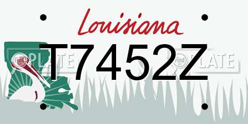 T7452Z Louisiana License Plate