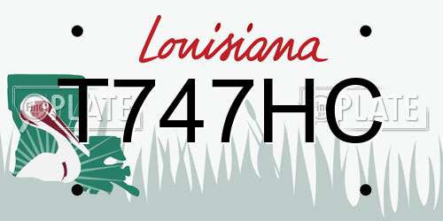 T747HC Louisiana License Plate